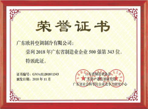 廣東省制造業(yè)500強(qiáng)企業(yè)